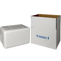 Insulated Shipping Box with Foam Cooler 16 1/2" x 12 1/4" x 10 5/8" - 1 1/2" Thick - 18/Pallet