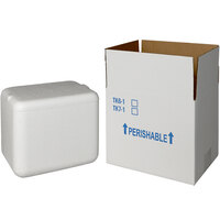 Insulated Shipping Box with Foam Cooler 8 5/8" x 6 7/8" x 6 1/2" - 1" Thick - 36/Case