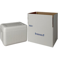 Insulated Shipping Box with Foam Cooler 13 1/4" x 10 1/2" x 9 1/4" - 1 1/2" Thick - 16/Case