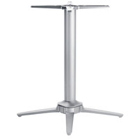 NOROCK Esplanade ESAL27SI Self-Stabilizing 27" x 27" Metallic Silver Powder-Coated Aluminum Outdoor / Indoor Standard Height Table Base