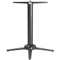 NOROCK Esplanade ESAL27BK Self-Stabilizing 27" x 27" Sandstone Black Powder-Coated Aluminum Outdoor / Indoor Standard Height Table Base