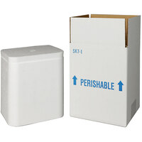Insulated Shipping Box with Foam Cooler 5 1/2" x 4 1/2" x 7" - 1 3/8" Thick - 44/Case