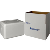 Insulated Shipping Box with Foam Cooler 14 1/4" x 10 1/2" x 9 7/8" - 1 1/2" Thick - 16/Case