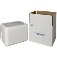 Insulated Shipping Box with Foam Cooler 11 1/8" x 8 1/2" x 9 1/8" - 1 1/2" Thick - 18/Case