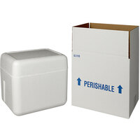 Insulated Shipping Box with Foam Cooler 11 1/8" x 8 1/2" x 11 1/8" - 1 1/2" Thick - 18/Case