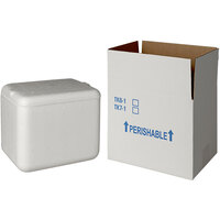 Insulated Shipping Box with Foam Cooler 7 3/4" x 5 7/8" x 6" - 1 1/2" Thick - 36/Case