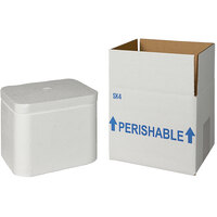 Insulated Shipping Box with Foam Cooler 5 1/2" x 4 1/2" x 4" - 1 3/8" Thick - 48/Case
