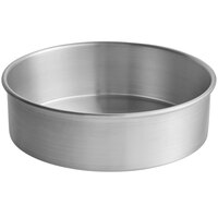 Choice 10" x 3" Round Straight Sided Aluminum Cake Pan