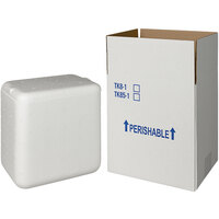 Insulated Shipping Box with Foam Cooler 8 3/8" x 6 5/8" x 9" - 1" Thick - 36/Case