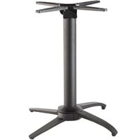 NOROCK Terrace TCAL27BK Self-Stabilizing 27" x 27" Sandstone Black Powder-Coated Aluminum Outdoor / Indoor Standard Height Nesting Table Base