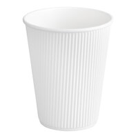 Choice 12 oz. Double Wall Ripple White Paper Hot Cup - 25/Pack