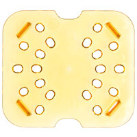 Cambro 60HPD150 1/6 Size Amber High Heat Drain Tray