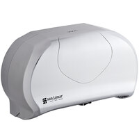 San Jamar R3670SS Summit 5 1/2" Double Roll Toilet Tissue Dispenser - Silver