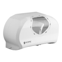 San Jamar R3670WHCL Summit 5 1/2" Double Roll Toilet Tissue Dispenser - White