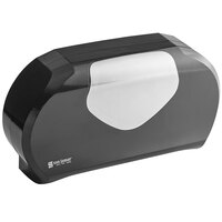 San Jamar R4070BKSS Summit Double Roll Jumbo Toilet Tissue Dispenser - Black