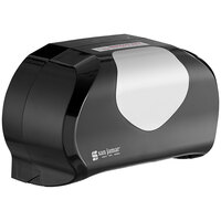 San Jamar R3670BKSS Summit 5 1/2" Double Roll Toilet Tissue Dispenser - Black