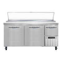Continental Refrigerator PA68N 68" Pizza Prep Table with Two Full Doors and One Half Door
