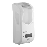 San Jamar SHF970WHCL Summit Rely White Hybrid Automatic Foam Hand Soap and Sanitizer Dispenser - 5 1/2" x 4" x 12"