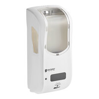 San Jamar SH970WHCL Summit Rely White Hybrid Automatic Hand Soap, Sanitizer, and Lotion Dispenser - 5 1/2" x 4" x 12"