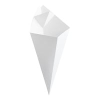 Carnival King 15 oz. White Square Cardboard Fry Cone - 100/Pack