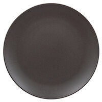 RAK Porcelain GNNNPR24CO Genesis Mat 9 7/16" Cocoa Flat Porcelain Coupe Plate - 12/Case