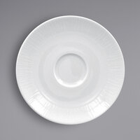 RAK Porcelain SOPCLSA17 Soul 6 3/4" Bright White Embossed Porcelain Saucer - 12/Case