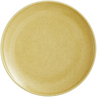 RAK Porcelain GNNNPR24CB Genesis Glossy 9 7/16" Creme Brule Flat Porcelain Coupe Plate - 12/Case