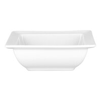 RAK Porcelain Charm 10.8 oz. Bright White Embossed Square Porcelain Salad Bowl - 12/Case