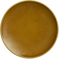 RAK Porcelain GNNNPR18CA Genesis Glossy 7 1/8" Caramel Flat Porcelain Coupe Plate - 24/Case