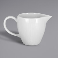 RAK Porcelain SOPCLCR15 Soul 5.05 oz. Bright White Embossed Porcelain Creamer - 12/Case