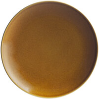 RAK Porcelain GNNNPR28CA Genesis Glossy 11" Caramel Flat Porcelain Coupe Plate - 12/Case