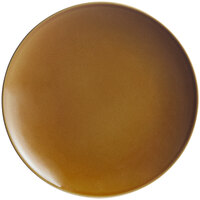 RAK Porcelain GNNNPR29CA Genesis Glossy 11 3/8" Caramel Flat Porcelain Coupe Plate - 12/Case