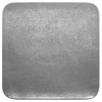 RAK Porcelain SHAUSP27 Shale 10 5/8" Grey Square Coupe Porcelain Plate - 6/Case