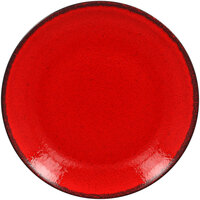 RAK Porcelain FRNNPR15RD Fire 5 7/8" Red Flat Porcelain Coupe Plate - 24/Case