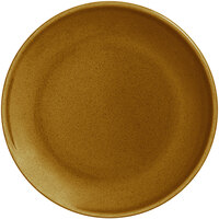 RAK Porcelain GNNNPR15CA Genesis Glossy 5 7/8" Caramel Flat Porcelain Coupe Plate - 24/Case