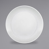 RAK Porcelain SOPONPR24 Soul 9 7/16" Bright White Embossed Flat Coupe Porcelain Plate - 12/Case