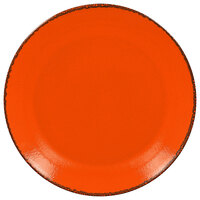 RAK Porcelain FRNNPR27OR Fire 10 5/8" Orange Flat Porcelain Coupe Plate - 12/Case