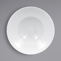 RAK Porcelain SOPCLXD26 Soul 16.25 oz. Bright White Embossed Wide Rim Extra Deep Round Porcelain Plate - 6/Case