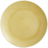 RAK Porcelain GNNNPR29CB Genesis Glossy 11 3/8" Creme Brule Flat Porcelain Coupe Plate - 12/Case