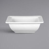 RAK Porcelain SOPCLSB14 Soul 10.8 oz. Bright White Embossed Square Porcelain Salad Bowl - 12/Case