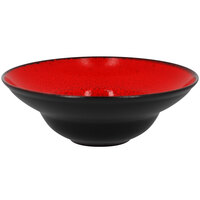 RAK Porcelain FRCLXD26RD Fire 10 1/4" Red Round Wide Rim Extra Deep Porcelain Plate - 6/Case