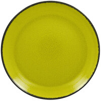 RAK Porcelain FRNNPR31GR Fire 12 3/16" Green Flat Porcelain Coupe Plate - 6/Case