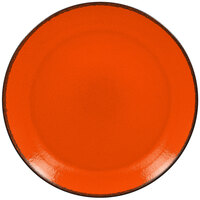 RAK Porcelain FRNNPR31OR Fire 12 3/16" Orange Flat Porcelain Coupe Plate - 6/Case