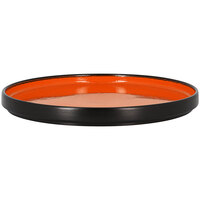 RAK Porcelain FRNOLD27OR Fire 10 5/8" Orange Rimless Flat Porcelain Plate / Deep Plate Lid - 6/Case