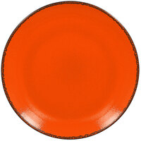 RAK Porcelain FRNNPR24OR Fire 9 7/16" Orange Flat Porcelain Coupe Plate - 12/Case