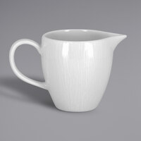 RAK Porcelain SOPCLCR25 Soul 8.45 oz. Bright White Embossed Porcelain Creamer - 12/Case