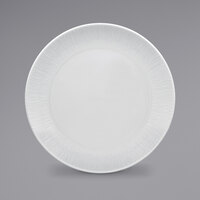 RAK Porcelain SOPONPR28 Soul 11" Bright White Embossed Flat Coupe Porcelain Plate - 12/Case