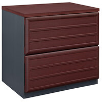 Bridgeport 9522196 V-2 Gray / Cherry Lateral 2-Drawer File Cabinet - 29 1/2" x 19 1/2" x 30"