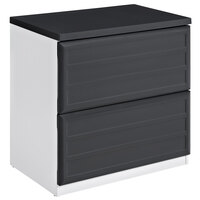 Bridgeport 9522296 V-2 Gray / White Lateral 2-Drawer File Cabinet - 29 1/2" x 19 1/2" x 30"