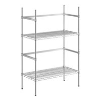 Regency 6-Jug Chrome 5 Gallon Water Jug Rack - 18" x 36" x 54" - 2 Shelves